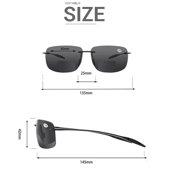 JULI Bifocal sončna Očala za Moške, Ženske Presbyopia Branje Očala Klasičnih Kvadratnih sončna Očala Z Dioptrije +1.5 +2.0 +2.5 8009