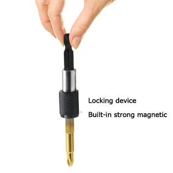 JUSTINLAU 3pc 60-150mm 1/4 inch Hex Kolenom Magnetni Hitro Sprostitev Vaja Razširitev Palica set