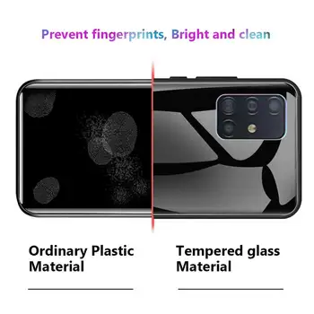 Kaljeno Steklo Primeru Telefon Za Samsung Galaxy A51 A71 A50 A70 A21s A31 A41 A30 A40 A10 A20 A11 Srčkan Avokado Hrbtni Pokrovček Coque Capa