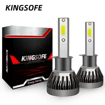 Kingsofe 2PCS H1 LED Smerniki Conversion Kit Žarnica COB 90W 12000LM White High Power Mini 6000K Telo IP68 Vodotesen Auto Lučka