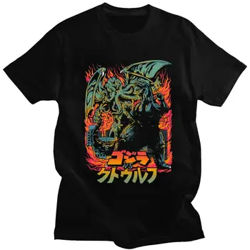Klasična Necronomicon Hobotnica Lovecraft Kratka Sleeved Tshirt Cotton Tee Shirt Spopadu Bogov Klic Cthulhu T-shirt Horror Film Tee