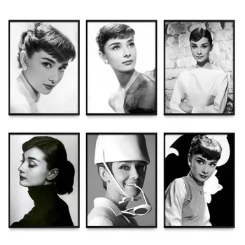 Klasična Zvezde Plakat, Audrey Hepburn, Ki Visi Slikarstvo Retro Nostalgija Dekorativno Slikarstvo Wall Art Dekor Spalnica Dekoracijo