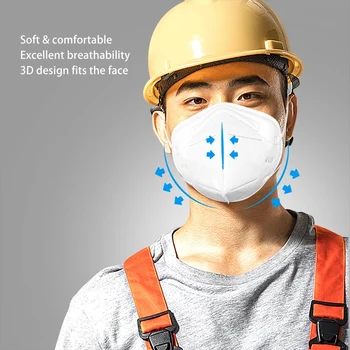 KN95 Maske Xingyu 5 Zaščitne Plasti Prahu Masko za enkratno uporabo Proti Onesnaževanju Dihanje Maske ≥ 95% filtracijo Hitra Dostava