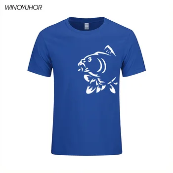 Krap Ribe T-Shirt Mens 2020 Novo Poletje Cool Kratek Rokav T Shirt Priložnostne Bombaž Tees Vrhovi Fishinger Ribič Darilo Tshirt