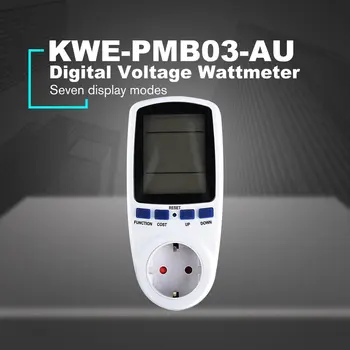 KWE-PMB01 Vtičnico Priključite Digitalni Napetost Wattmeter Poraba Energije W Energijo Merilnik AC Električne energije Analyzer Monitor