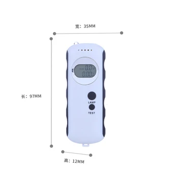 LAMJAD Digitalni Dih Alkohol Tester LCD Breathalyzer Parkiranje Detektor avto Pripomoček, brez Ozadja Vožnje Essentials AWC012