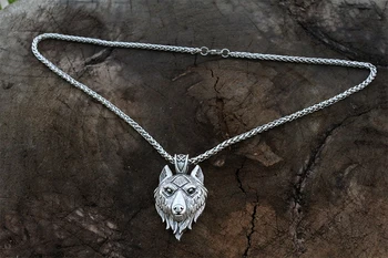 Lanseis 1pcs viking volk glave obesek norse volk simbol moške nakit ogrlica