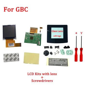 LCD Kompleti z lupino za GBC visoko svetlost LCD in novo lupino primeru za Gameboy Color , GBC LCD zaslon z ohišjem lupini primeru