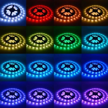 LED Trak Svetlobe, 5M 10 M 15M 5050 RGB Prilagodljiv Barva Spreminja, Daljinski upravljalnik Nepremočljiva za Dom, Kuhinjo, Posteljo, Soba Dekoracijo