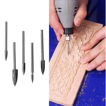 Lesa, Carvinga In Graviranje Drill Bit Rezkanje Koren Rezalnik Carving Orodja 5PCS/Set