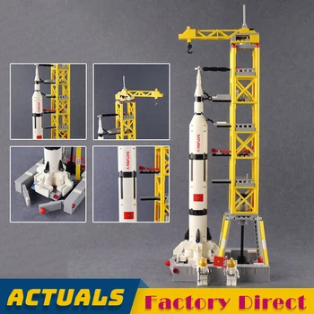 LETALSKI Saturn 5 Nosilec Združljiv 1ed raketomet Model Stavbe, Bloki, Opeke Igrača Darilo