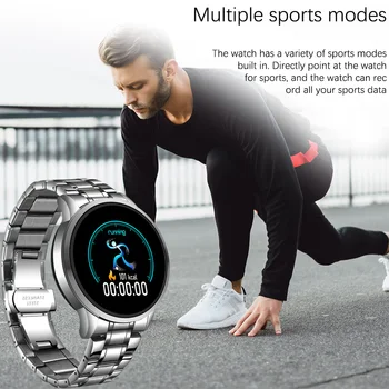 LIGE 2020 za Pametno Gledati Moške Srčni utrip, Krvni Tlak Informacije Opomnik Šport Nepremočljiva Smartwatch smart band za Android iOS