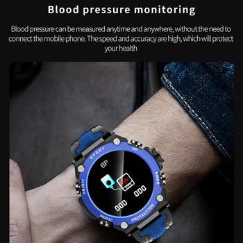 LIGE 2021 Novo Pametno Gledati Moške Bluetooth Predvajalnik Glasbe IP68 Vodotesen Srčni utrip, Krvni Tlak Monitor Športih na Prostem Smartwatch