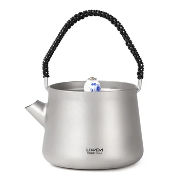 Lixada 240 ml Mini Titana Čaj Pot namizni Pribor grelnik vode z Očesa Čaj Infuser za Dom na Prostem, Backpacking Kampiranje Piknik