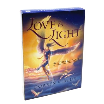 Ljubezen & Light Božansko Vodstvo Oracle Polni angleški 44 Kartice Krovom Tarot Igre K1MB