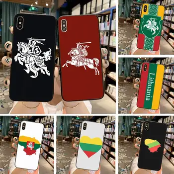 Ljubim Litva zastava banner Mehko Telefon Primeru Kritje za iPhone 11 pro XS MAX 8 7 6 6S Plus X 5S SE 2020 XR primeru