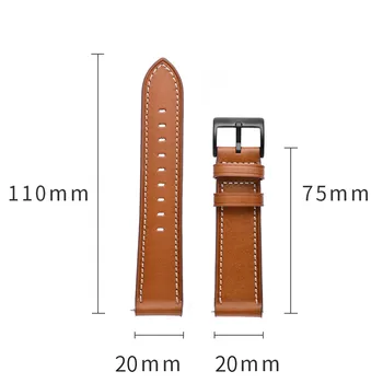 Luksuzni 20 mm Usnje Zapestnica za Garmin Vivomove HR/Vivoactive 3 Trak za Samsung Galaxy Watch 3 Band 41mm 42mm/Aktivna 2 1 Pasu