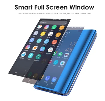 Luksuzni Ogledalo, Prikaz Smart Flip Primeru Za Huawei P10 Lite original Magnetni fundas huawai P 10 P10Lite BIL-LX1 BIL LX1 Telefon Kritje