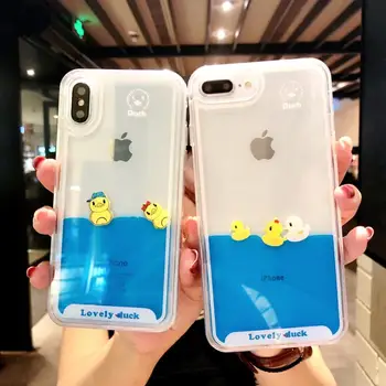 Luksuzni Risanke 3D Plavanje Raca Živali Dinamično, Tekoče Živim Kritje velja Za Apple iPhone 5 5S 5SE 6 6S 7 Plus 8 X Telefonsko Primerih
