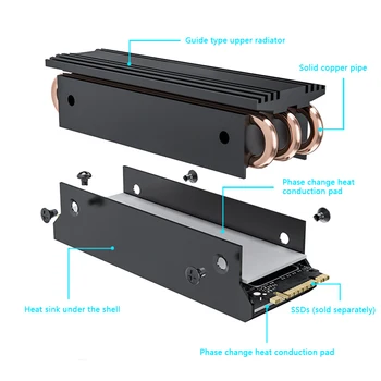 M. 2 NGFF SSD Heatsink NVME 2280 Pogon ssd Hladilniki ssd Trdi Disk Radiator Hladilnik za Hlajenje Tipke za Namizni RAČUNALNIK