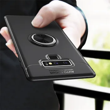 Magnetna Avto Nosilec Ohišje Za Samsung Galaxy Note 9 Silikonski Kovinski Obroč Magnet Ohišje Za Samsung Opomba 9 Galaxy Note9