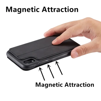 Magnetna privlačnost pokrovček, Ultra-tanek ohišje za Samsung Galaxy S8+ S8Plus poslovnih retro Usnjena torbica, ki je preprosta