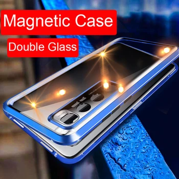 Magnetni Primeru Za Xiaomi 10T Pro 10 Lite 11 5G POCO X3 Nfc F2 Pro Redmi Opomba 9 Fotoaparat Zaščitnik Stekla, Pokrov Metal Odbijača Primeru