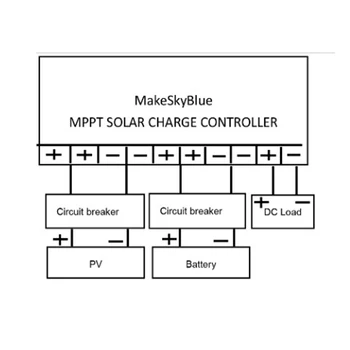 MakeSkyBlue MPPT Solarni Krmilnik za Polnjenje 30A 40A 50A 60A Izven Mreže LCD Zaslon Verison V118