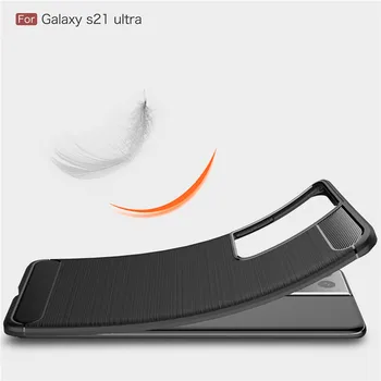Mehko Ogljikovih Vlaken Ohišje Za Samsung Galaxy S21 Ultra Primeru S20 Plus FE Opomba 20 Ultra 10 Lite mobilnega Telefona Odbijača Za Samsung S21 5G