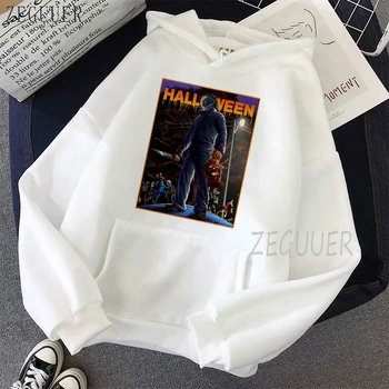 Michael Myers Moški pulover s kapuco Harajuku Oblačila Puloverju Estetske Ženske Luštna Ženska Majica Kawaii 90. letih Moda Ullzang