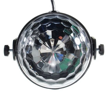 MINI Glasovni Nadzor RGB LED Fazi Luči Crystal Magic Ball Zvočni Nadzor Laser Fazi Učinek Svetlobe Doma Stranka Disco Klub DJ Svetlobe
