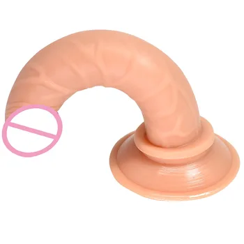 Mini majhen vibrator s sesalno pokal realističen penis sex igrače za žensko odraslih mehko analni dildo plug ponaredek dick dildos za ženske