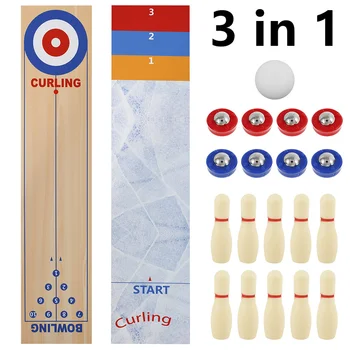 Mini Namizni Curling Žogo Namizni Tabela Curling Igra Bowling Kompaktno Družino Igre Hladno Vodo Jug Žogo Bowing Doma Žogo Stranka