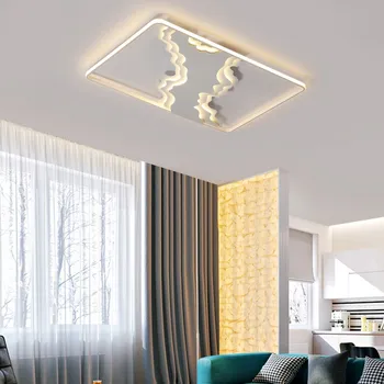 Minimalism Pravokotnik Aluminija Sodobni Led stropne luči za dnevno sobo, spalnica Krog 85-265V Beli Barvi Stropna Svetilka Napeljave