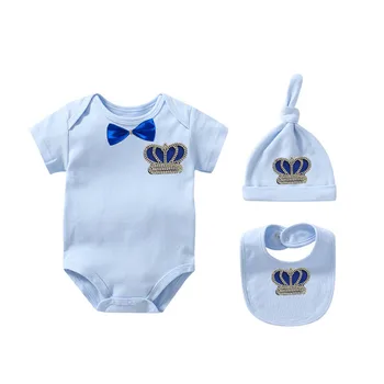 MIYOCAR baby blue bling krono nosorogovo poletna oblačila, ki en kos obleka komplet baby tuš darilo SS6-Cs