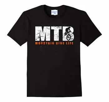 Moda moških Hip Hop Tiskanja Gorski Kolesar - Letnik MTB, da majice s Kratkimi Rokavi Moški T-shirt Vrhovi Poletje majica s kratkimi rokavi