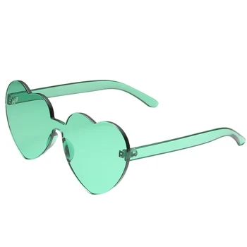 Moda Srčkan Seksi Retro Ljubezen Srce Rimless sončna Očala Ženske Luksuzne blagovne Znamke Oblikovalec sončna očala Očala Candy Barve UV400