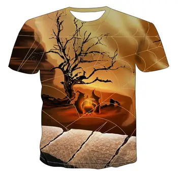 Moda vroče prodaje eksplozij Halloween 3D tisk T-shirt casual punk smešno T-shirt poletje kratkimi rokavi moški T-shirt