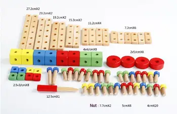 Montessori Otroka, Otroci Igrače, Lesene Model Gradnjo Kompleti Matica-kombinacija Učenja, Izobraževanja Predšolskih Usposabljanje Igro Otrok Darilo