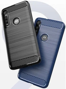Motorola Moto G8 play (en makro) barva modra (blue), ogljikovega serije, caseport