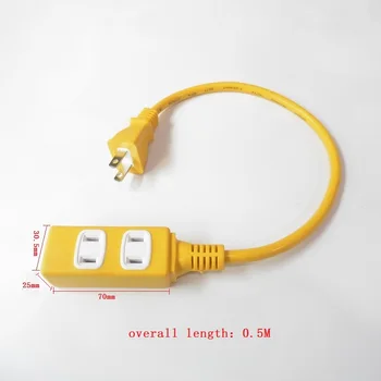 Moč Trak 1 DO 3 Načine 2Pin Japonska/USA /KN Plug Socket Adapter Kabel Podaljšek za Objemko 1/2/3M, Za Doma Električno Vtičnico