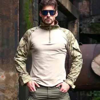 Moški Vojaško Srajco Prikrivanje Vojske Taktični boj Boj Majica Zunanji Usposabljanje Vojaško Uniformo za Odrasle Vojske Vrhovi