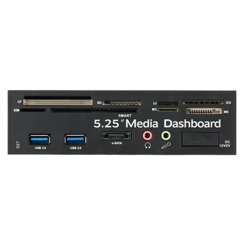 Multi-Funkcijski USB 3.0 Hub eSATA Port Notranji Bralnik Kartic nadzorni Plošči Medijev Sprednja Plošča Audio za SD MS PRIM TF M2 MMC Pomnilniške Kartice