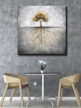 MYT Nov Prihod Drevo Handpainted Oljna slika Na Platnu 1 Plošča Slike Za dnevno Sobo, Veliko Steno Umetnost brez okvirja