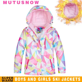 Najnovejši Anorak / Otroci Pozimi Otroci Nepremočljiva, Windproof Super Tople Smučarske Obleke Dekleta Sneg Plašč -30 Pozimi Snowboard Jakna