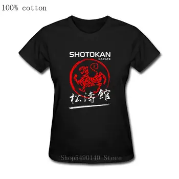 Najnovejši JAPONSKA SHOTOKAN KARATE SIMBOL Ženske Črna Majica s kratkimi rokavi Velikosti S-XL Kul Priložnostne Ponos Tee Shirt Hipster Kanji Judo Kung Fu Tshirts