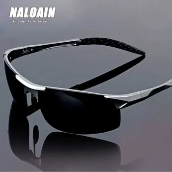 NALOAIN Polarizirana sončna Očala UV400 Len Aluminija, Magnezija Okvir Šport sončna Očala Vožnje Očala Za Moške, Ženske Ribolov na Prostem