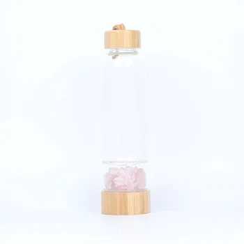 Natrual Kristalno Steklenico Vode Gemstone bambusa Kamna za kristalno steklo steklenice Gramoz Nepravilnosti kamen Pijačo Steklenico Vode