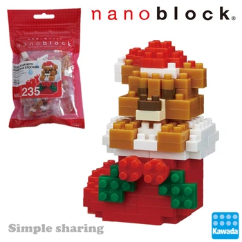 NBC-235 Nanoblock Božični medvedek Naselitve Božič gradniki 150 Kos Smešno Ustvarjalne Igrače Za Otroke Veliko Darilo