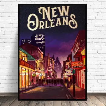 New Orleans Potovanja Umetniško Platno Stensko Slikarstvo Umetniških Slik, Fotografij Doma Dekor Steni Plakat Dekoracijo Za Dnevno Sobo